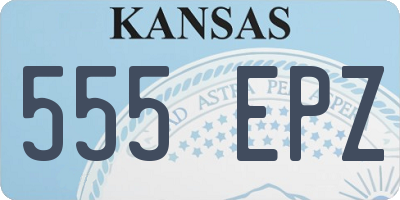 KS license plate 555EPZ