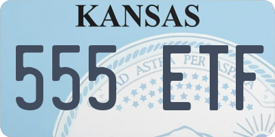 KS license plate 555ETF