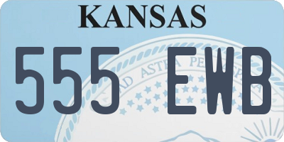 KS license plate 555EWB