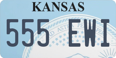 KS license plate 555EWI