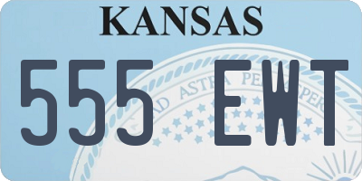 KS license plate 555EWT