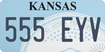 KS license plate 555EYV
