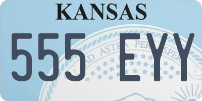KS license plate 555EYY