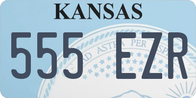 KS license plate 555EZR