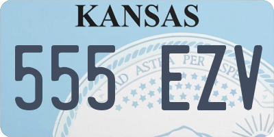KS license plate 555EZV
