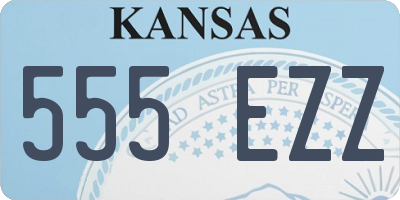 KS license plate 555EZZ
