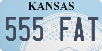 KS license plate 555FAT