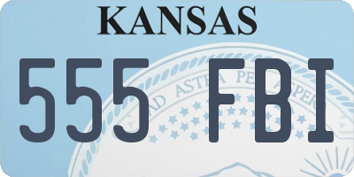 KS license plate 555FBI
