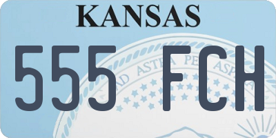 KS license plate 555FCH