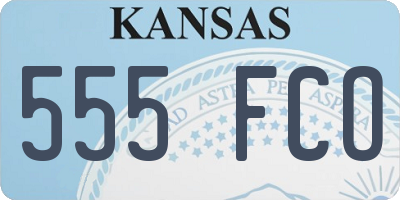 KS license plate 555FCO