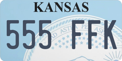 KS license plate 555FFK