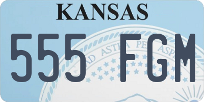KS license plate 555FGM