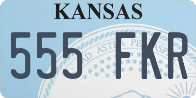 KS license plate 555FKR