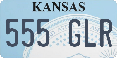 KS license plate 555GLR