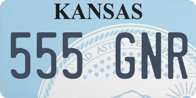 KS license plate 555GNR