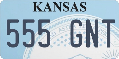KS license plate 555GNT