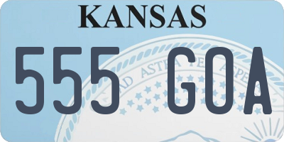 KS license plate 555GOA