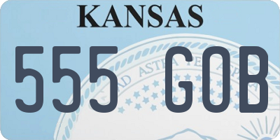 KS license plate 555GOB