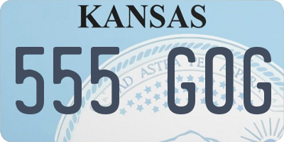 KS license plate 555GOG