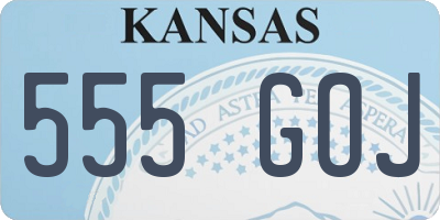 KS license plate 555GOJ