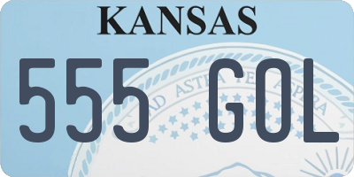 KS license plate 555GOL
