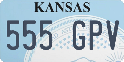 KS license plate 555GPV