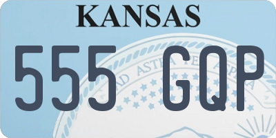 KS license plate 555GQP