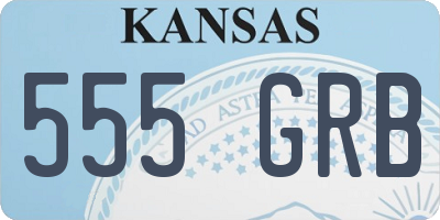 KS license plate 555GRB