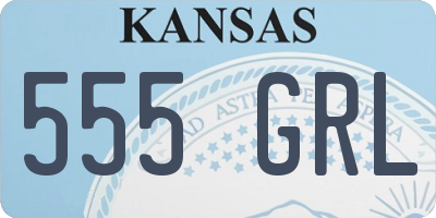 KS license plate 555GRL