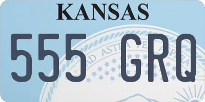 KS license plate 555GRQ
