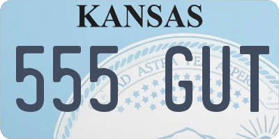 KS license plate 555GUT