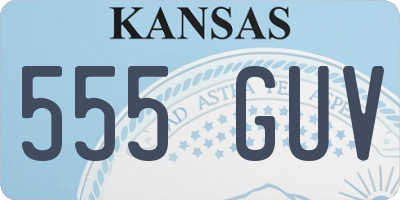 KS license plate 555GUV