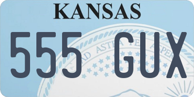 KS license plate 555GUX