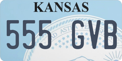 KS license plate 555GVB