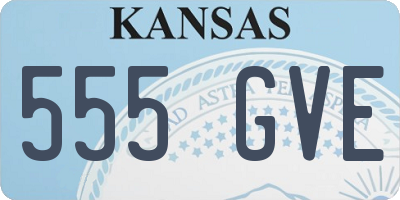 KS license plate 555GVE