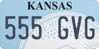 KS license plate 555GVG