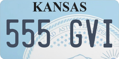 KS license plate 555GVI