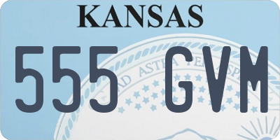 KS license plate 555GVM