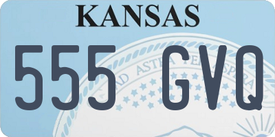 KS license plate 555GVQ