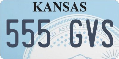 KS license plate 555GVS