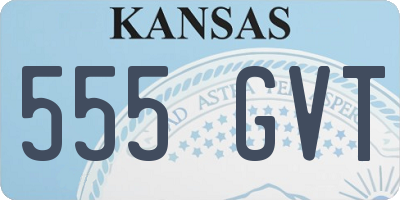 KS license plate 555GVT