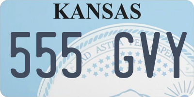 KS license plate 555GVY