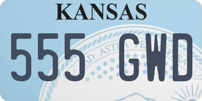 KS license plate 555GWD