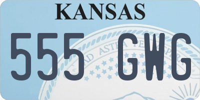 KS license plate 555GWG