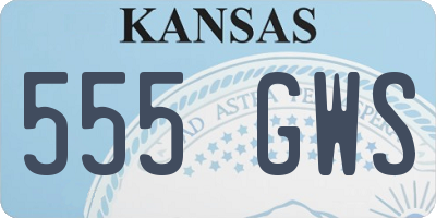KS license plate 555GWS