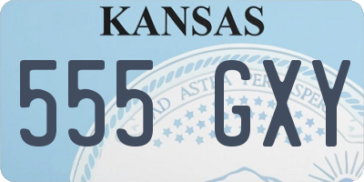 KS license plate 555GXY