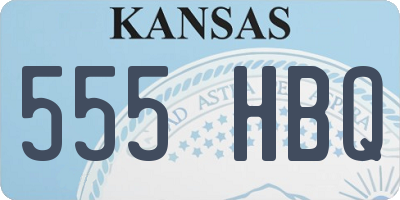 KS license plate 555HBQ