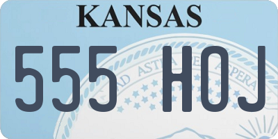 KS license plate 555HOJ