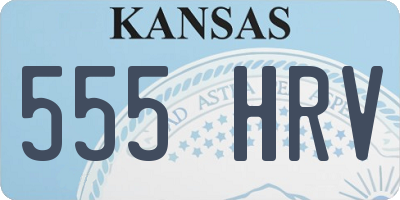 KS license plate 555HRV