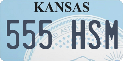 KS license plate 555HSM